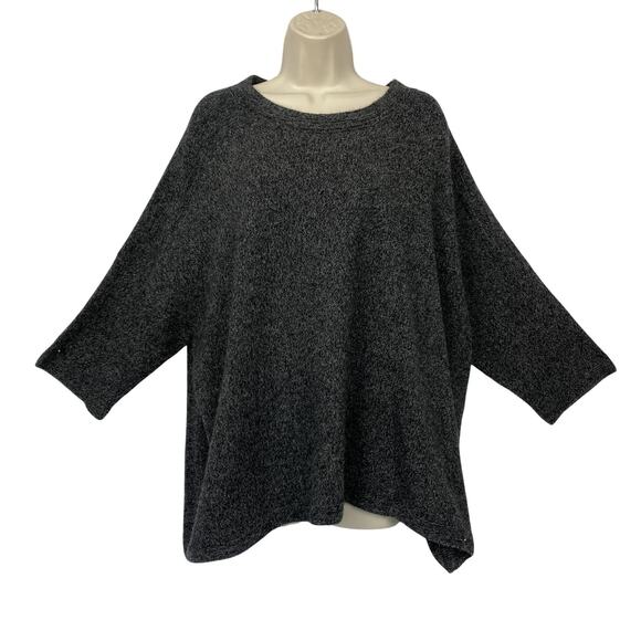 Peruvian Connection Royal Alpaca Sweater Womens XL Gray Oversized Boxy Cozy - Picture 1 of 13